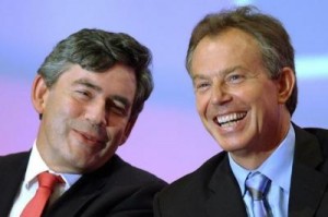 Gordon Brown, chancellor of the exchequer and Tony Blair, UK prime minister Photo PA / The Herald