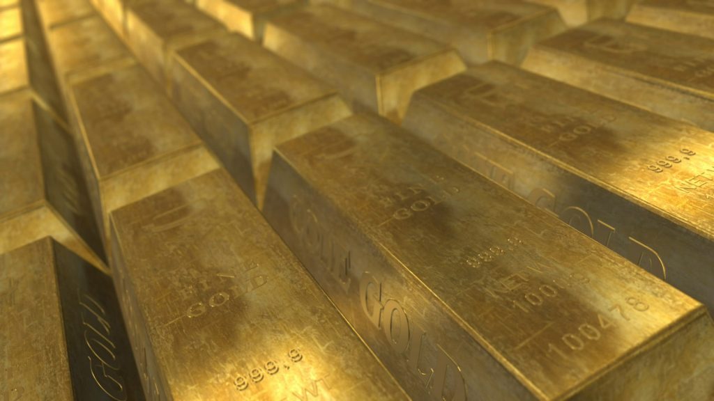 Large quantities of gold bullion. Photo: Vitaly Smolygin; public domain image under Creative Commons license: CC0 1.0 Universal