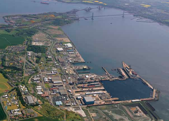 Rosyth waterfront scheme blocked . Source: Dept of Energy and Climate Change report "The Capability and Capacity of the UK Offshore Oil and Gas Fabrication Sector" 2011.
