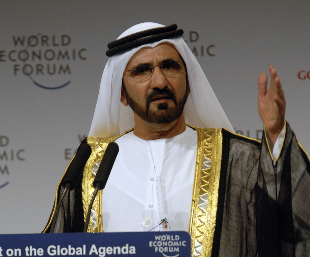 Sheikh Mohammed Bin Rashid Al Maktoum, vice-president and prime minister of the UAE, at a summit in Dubai. Copyright World Economic Forum/Photo by Norbert Schiller