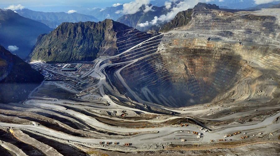 Grasberg mine, Central Papua, Indonesia. Image courtesy of Indonesian Ministry of Mines and Mineral Resources