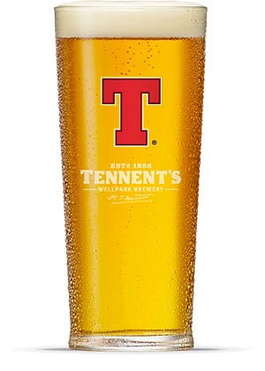 Tennent's lager glass