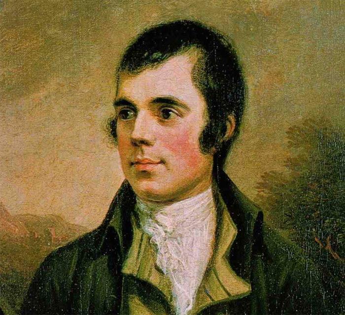 Robert "Rabbie" Burns, poet, writer of "To A Louse"