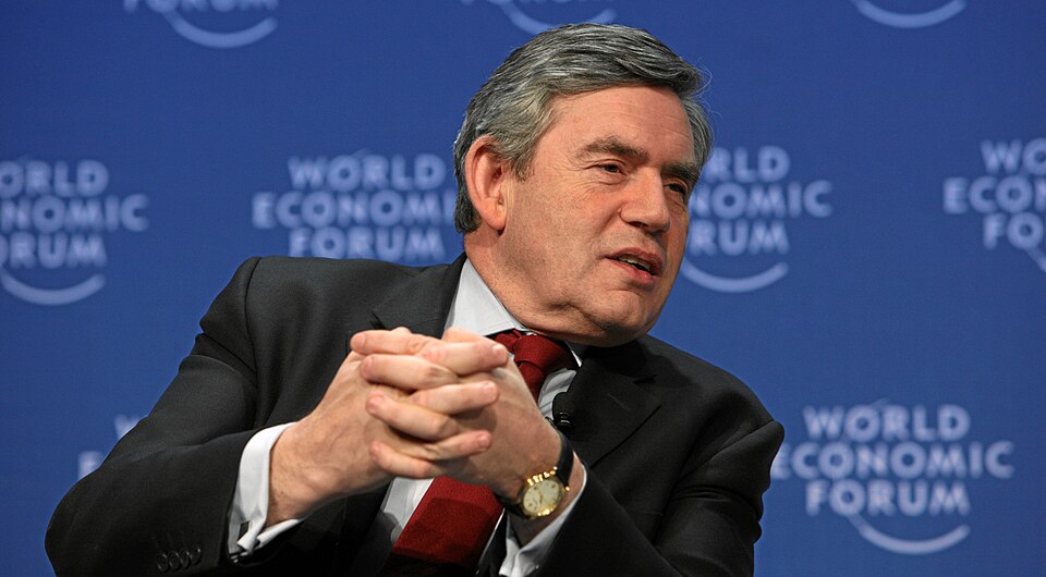 Gordon Brown at the World Economic Forum in Davos