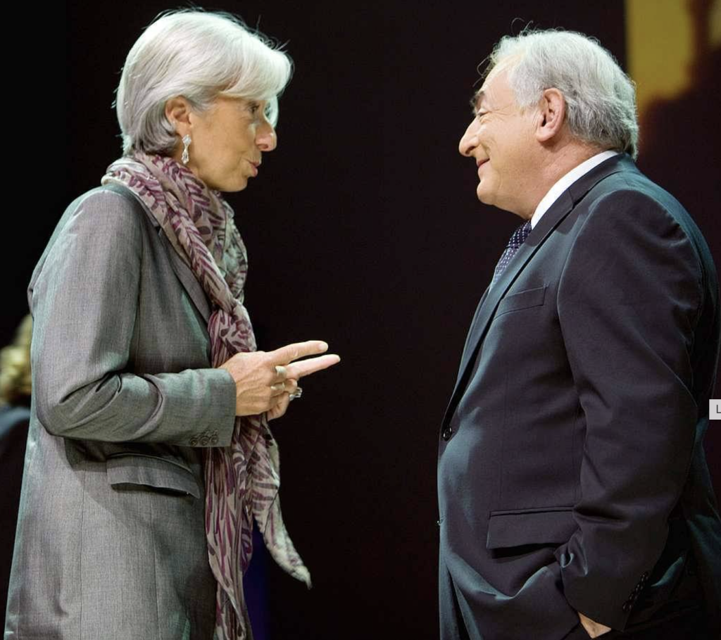 French finance minister Christine Lagarde with IMF managing director Dominique Strauss-Kahn prior to a debate at the Istanbul Congress Center. Photo: IMF