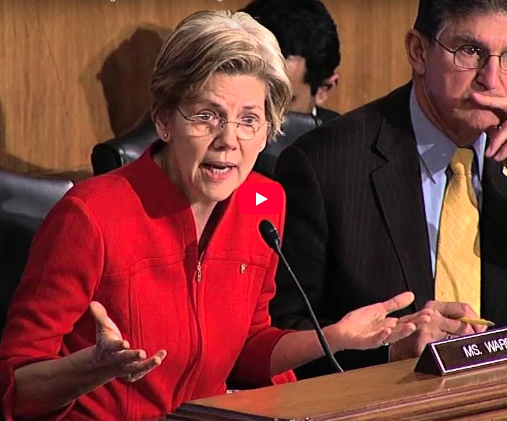 Elizabeth Warren at the Senate banking committee hearing