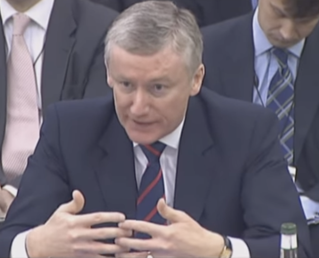 RBS CEO Sir Fred Goodwin responds to questions from Treasury Committee chairman John McFall MP on 10 February 2009. Parliamentary Copyright