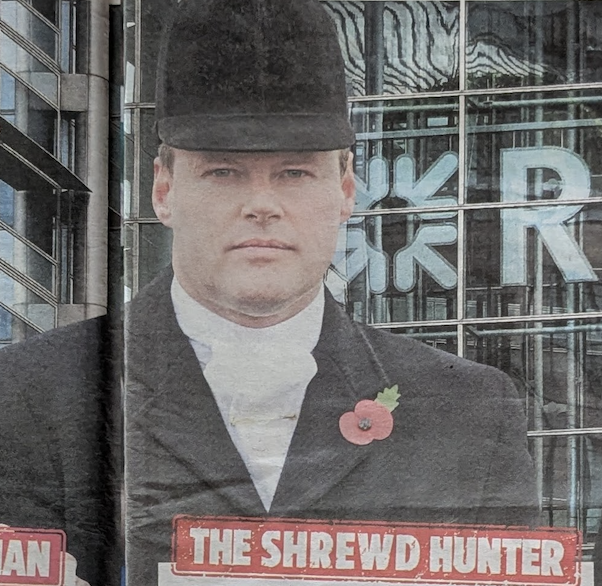 Section of "Shame of the RBS bullies" article published in the MoS on 11 February 2018, revealing the detail of the suppressed Promontory S166 report into the RBS global restructuring group scandal. Photo shows Stephen Hester in a riding hat.