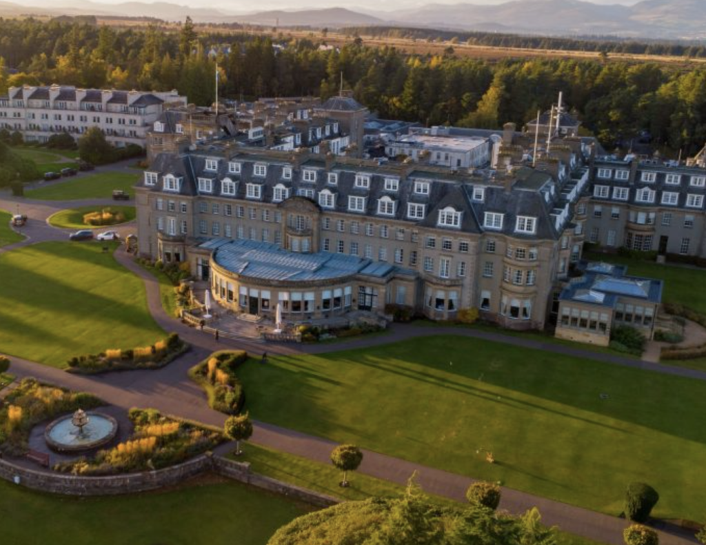 Gleneagles Hotel, near Auchterarder, Perthshire, a favoured "off-site" for bank execs. Source Gleneagles Hotel